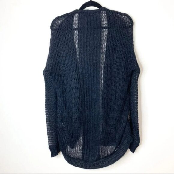 Joe's Jeans Forte Knit Cardigan Sweater Cacoon Oversized Wool Black Size XS - Picture 13 of 14